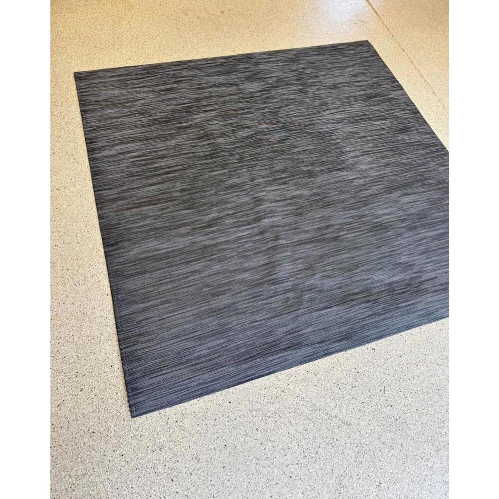 Chilewich Woven Floor Mat “Reed Ash” Chair Mat 63”x63” Charcoal Gray